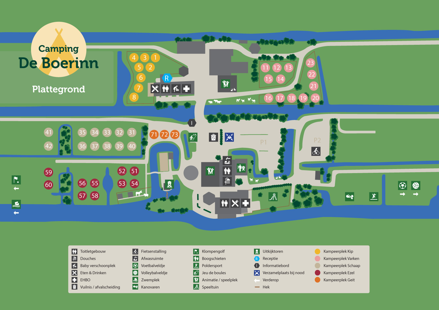 Plattegrond | Camping de Boerinn