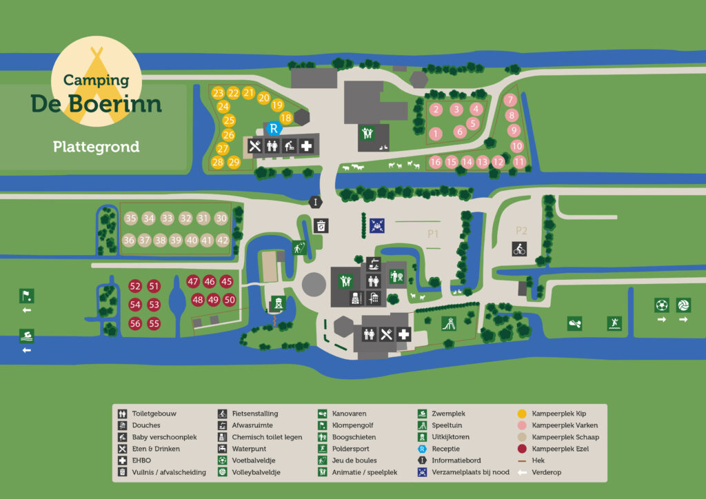 Camping De Boerinn plattegrond 