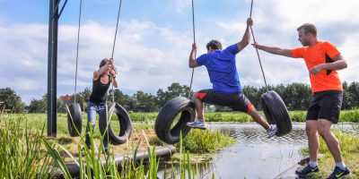 Banden parcours tijdens poldersport | Boerderij de Boerinn