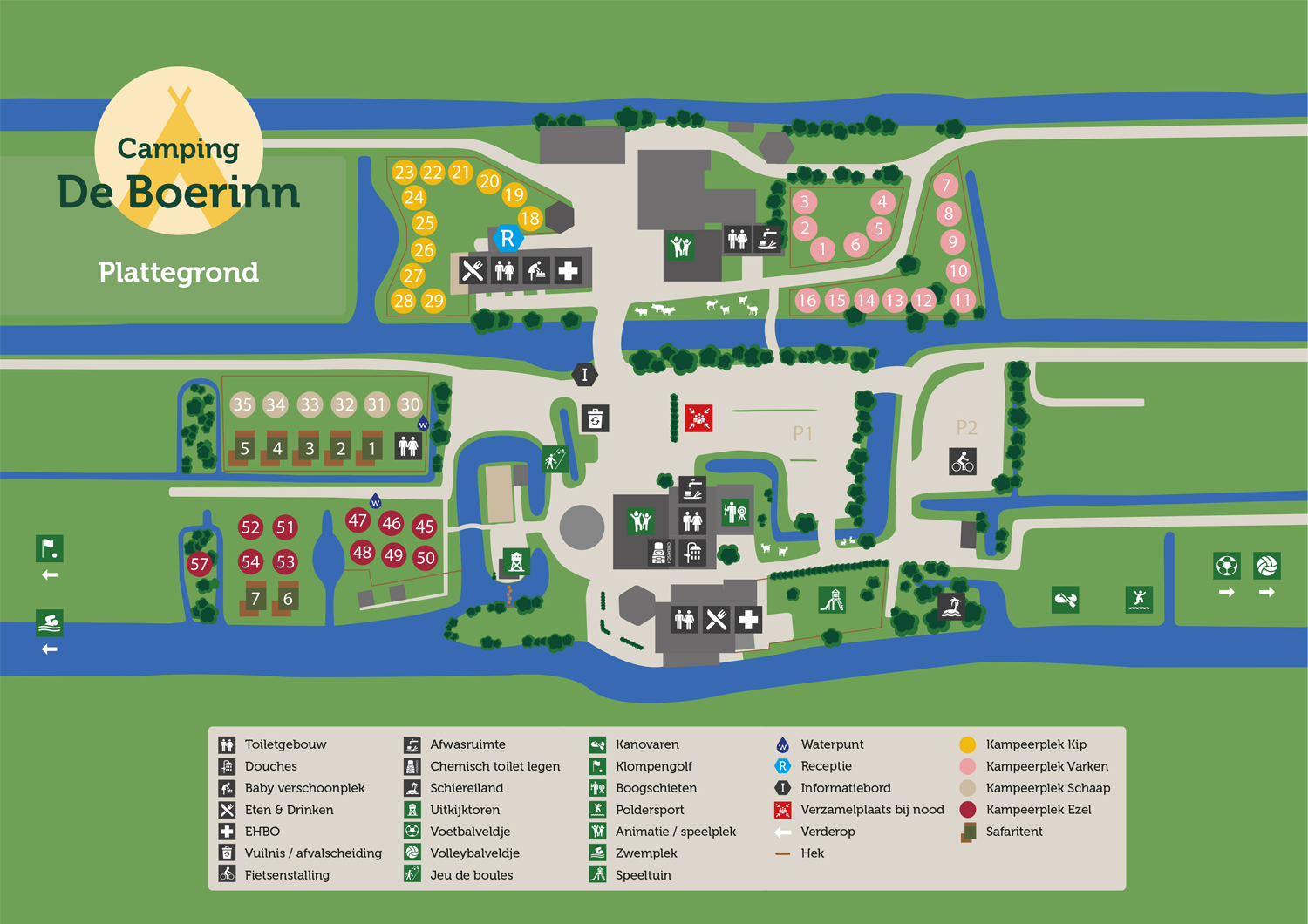 Camping De Boerinn plattegrond