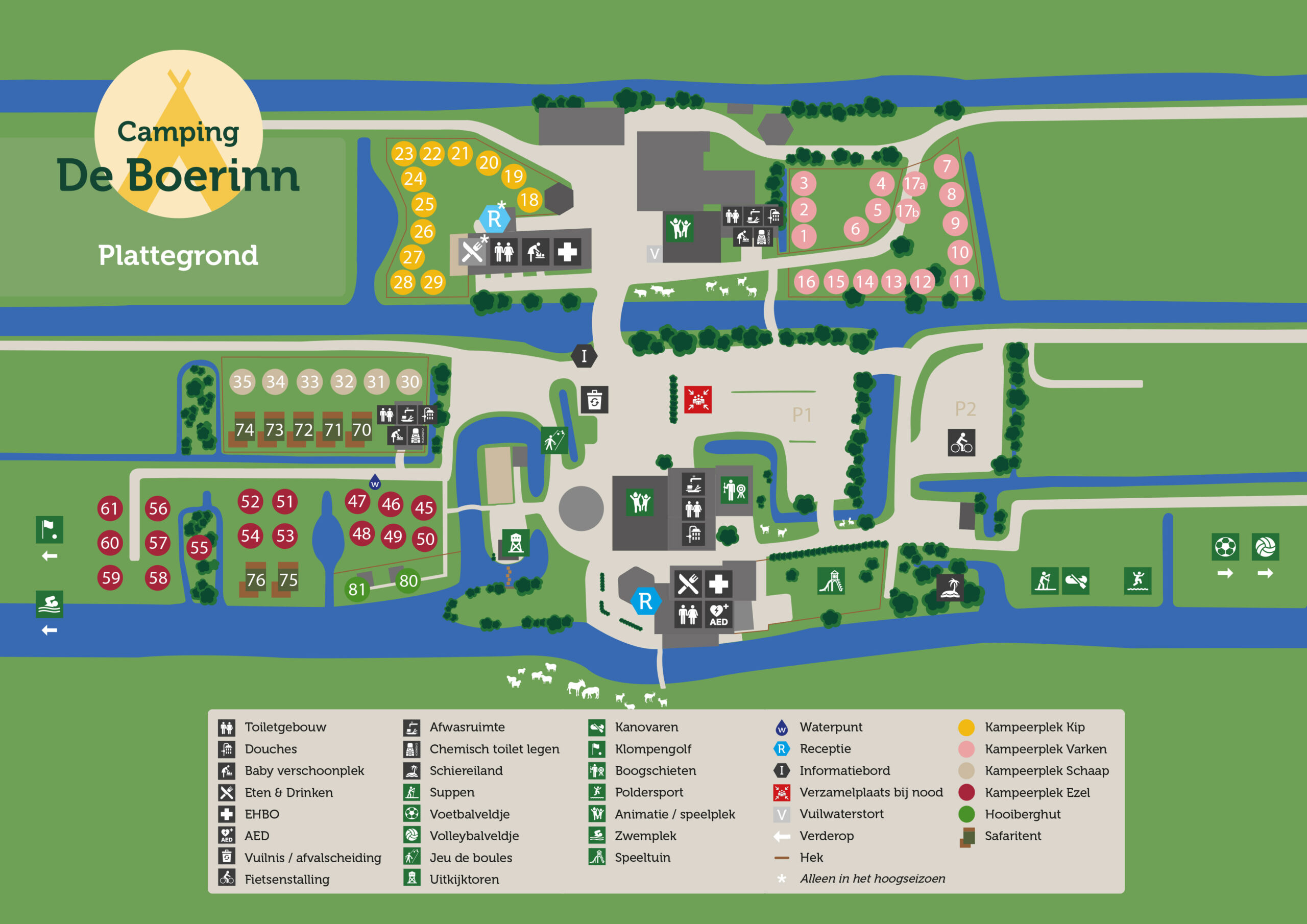 Plattegrond Camping De Boerinn