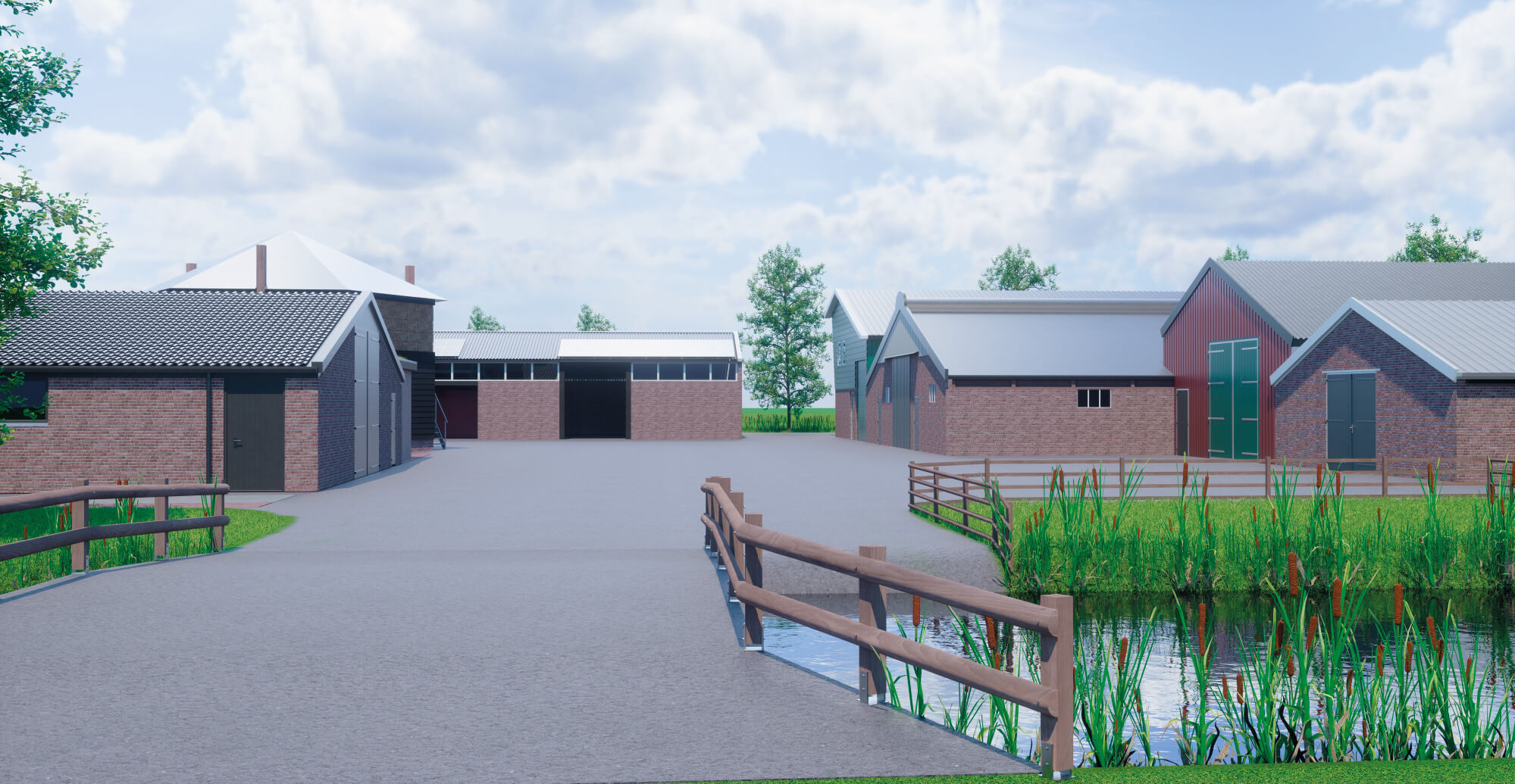 Ingang terrein 3D plattegrond | Boerderij De Boerinn