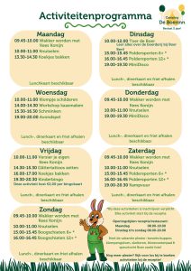 Zomer animatieprogramma 2025 | Boerderij De Boerinn