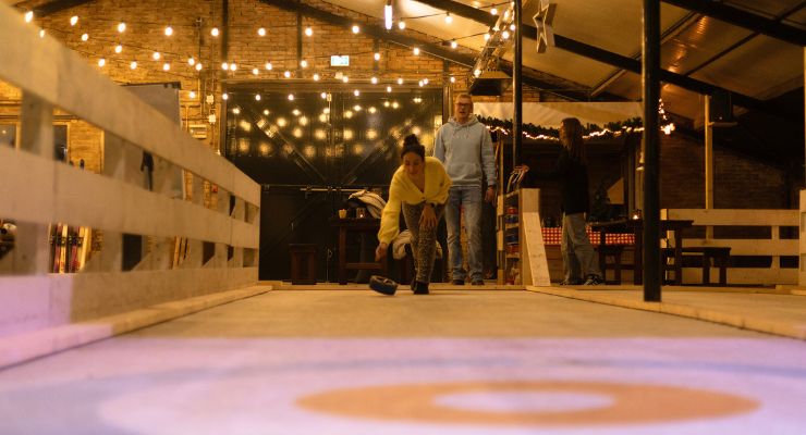 Curlingbaan bij Boerderij De Boerinn
