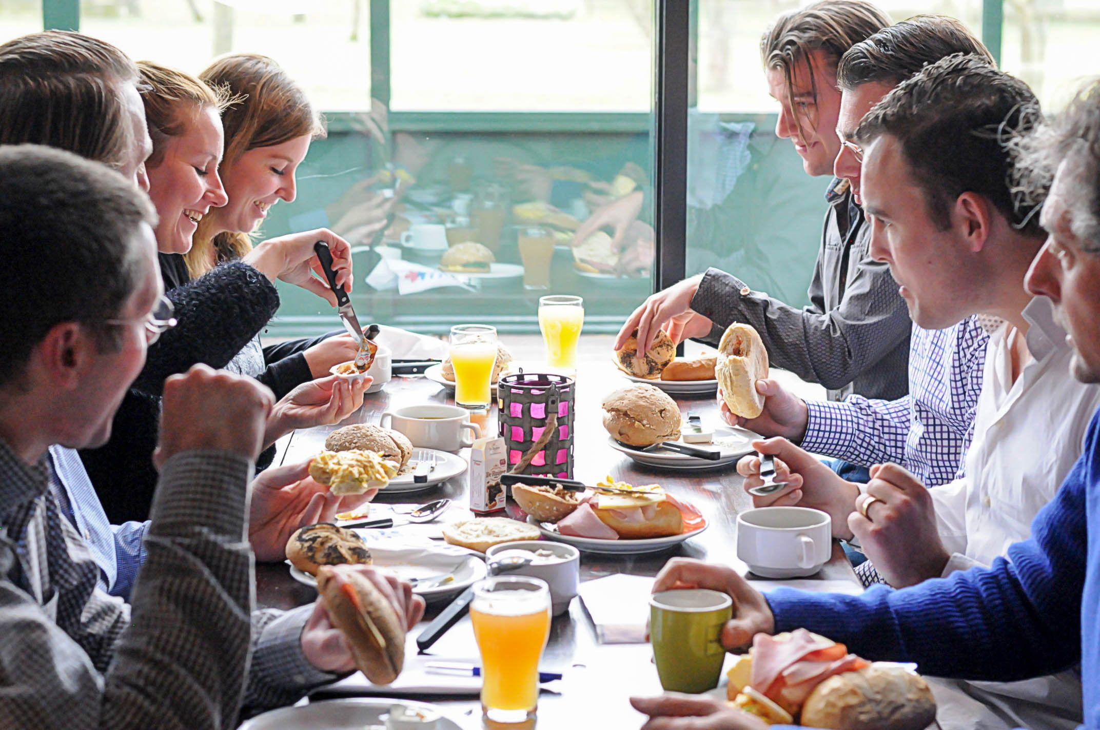 Bruch tijdens vergaderarrangement