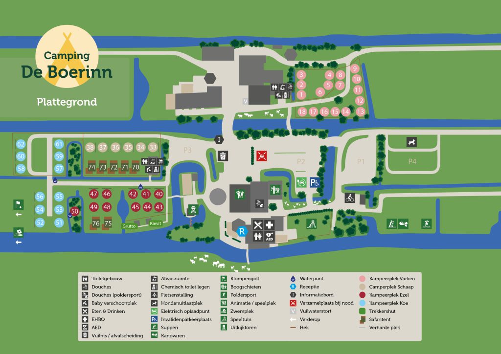 Camping De Boerinn Plattegrond 2026