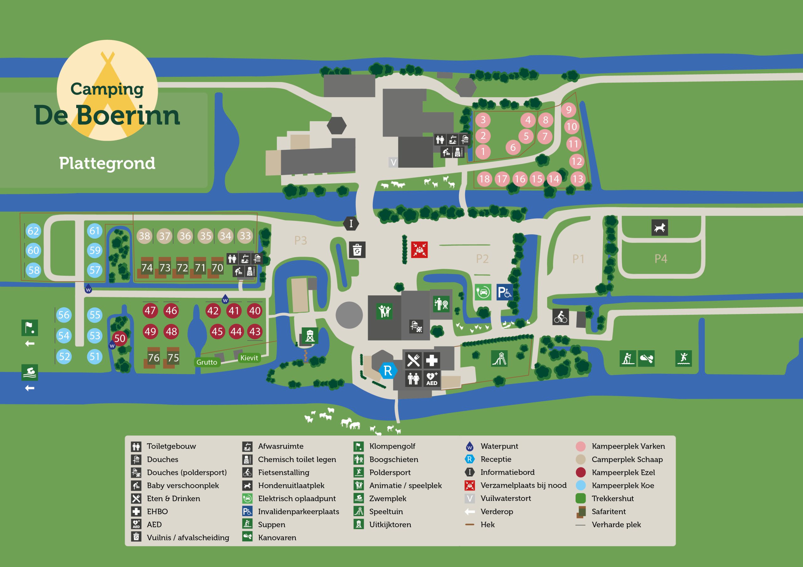 Camping De Boerinn Plattegrond 2026