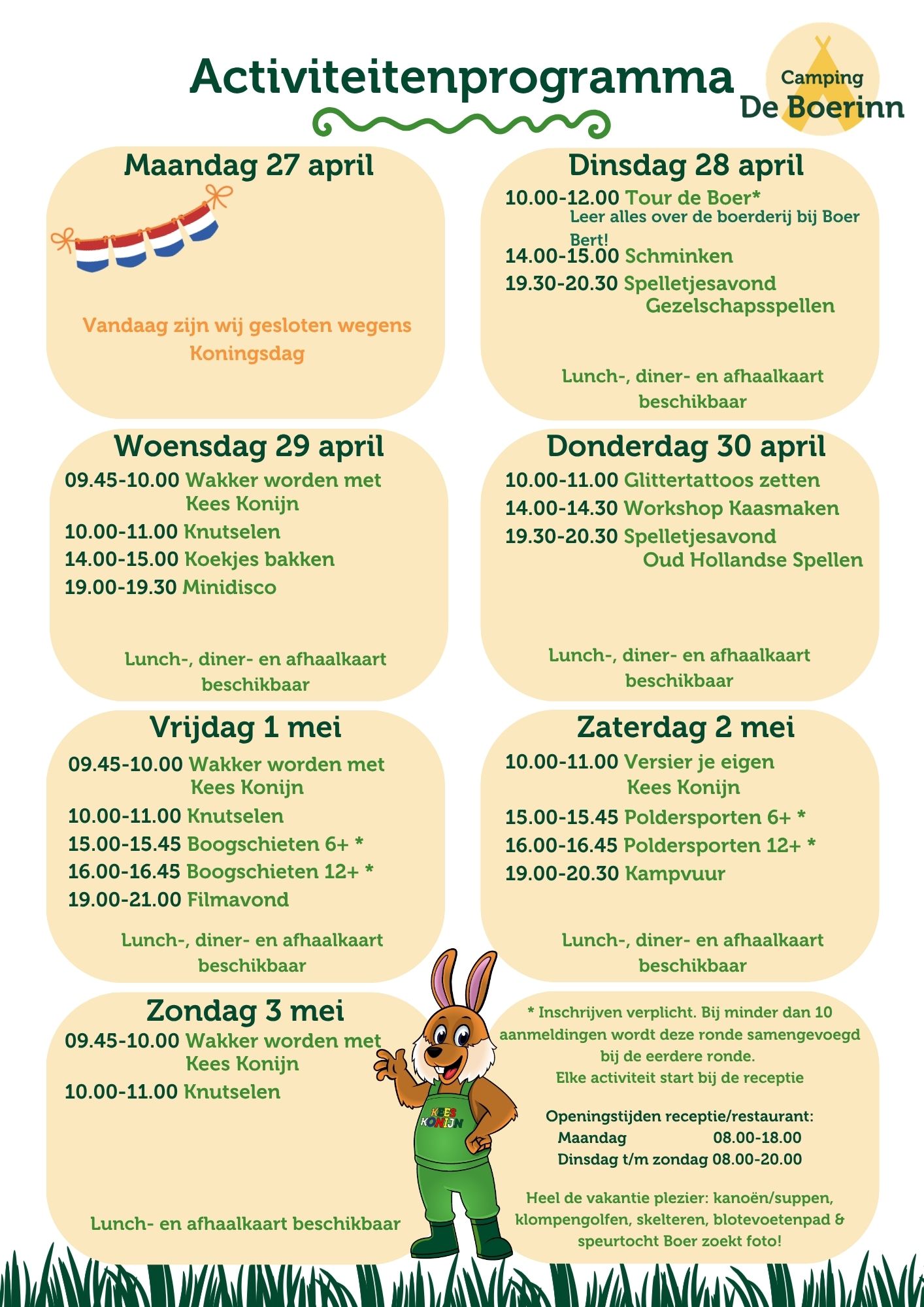 Vakantieboerderij 27 april tot en met 3 mei